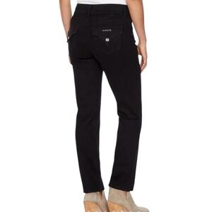 Hudson Straight Jeans Women's Two Button Black Back Flap Pockets Stretch size 4